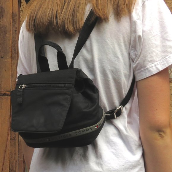 Black Tommy Hilfiger Mini Backpack - Picture 9 of 11